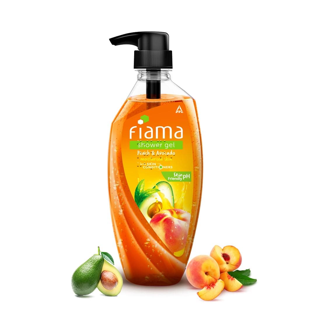 Body Wash Shower Gel Peach & Avocado, 500ml, Body Wash for Women and Men with Skin Conditioners for Smooth & Moisurised Skin, Suitable for All Skin Types