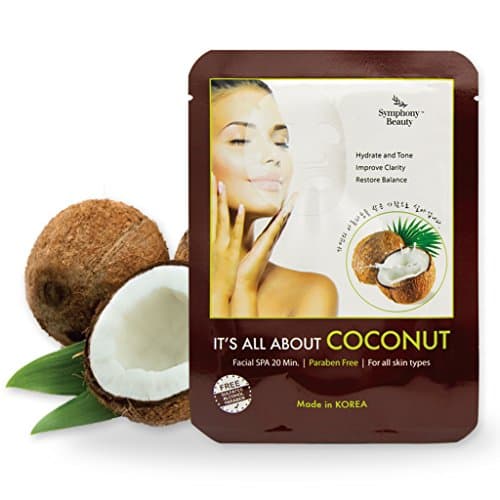 Symphony Beauty It's All About Coconut Facial Mask, 5 Pack
