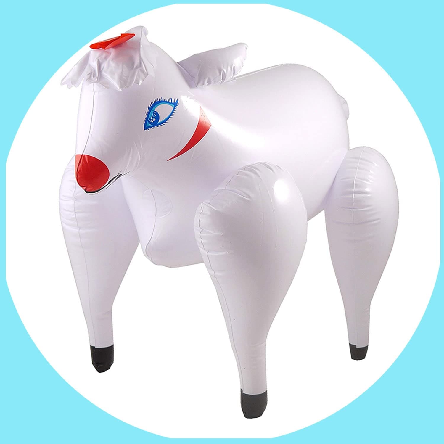 Merrimix - Inflatable Sheep Lamb - Fun Pool Birthday Party Decorations, Inflatable Animals, Pool, Beach & Yard, Farm Animal, Blow up Sheep and Novelty