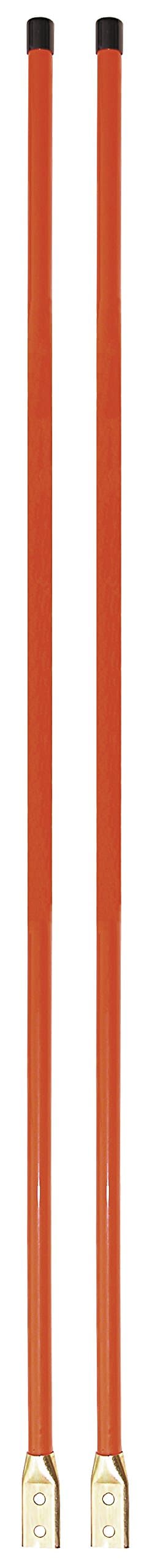 Buyers Products 1308115 Fluorescent Nylon Orange Guide Kit, 3/4" X 48", Bolt-On, Aftermarket Snow Plow Blade Marking Guide Kit, Bumper Guides For Pickup Trucks, Bumper Sights And Road Safety