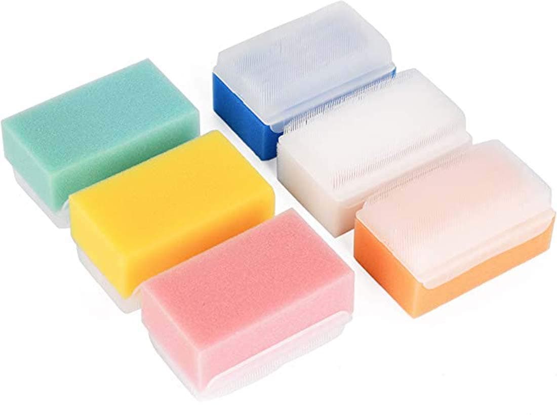 Sensory Brush- Processing Disorder And Autism Therapressure Therapy Brush Sponge Surgical Hands Scrub Bristle Brushes (6 Pack)(Random Color)