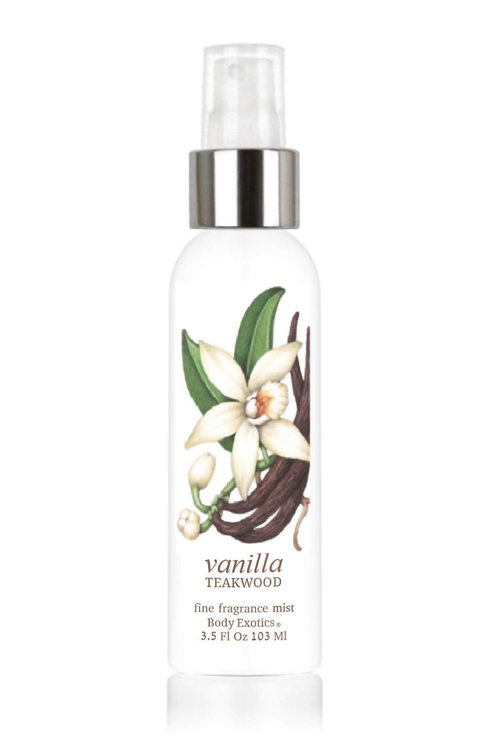 BODY EXOTICS Vanilla Teakwood Fine Fragrance Body Mist 5 Fl Oz 148 Ml ~ an Exotic Blend of Vanilla Bean, Teak, Sandalwood & White Musk