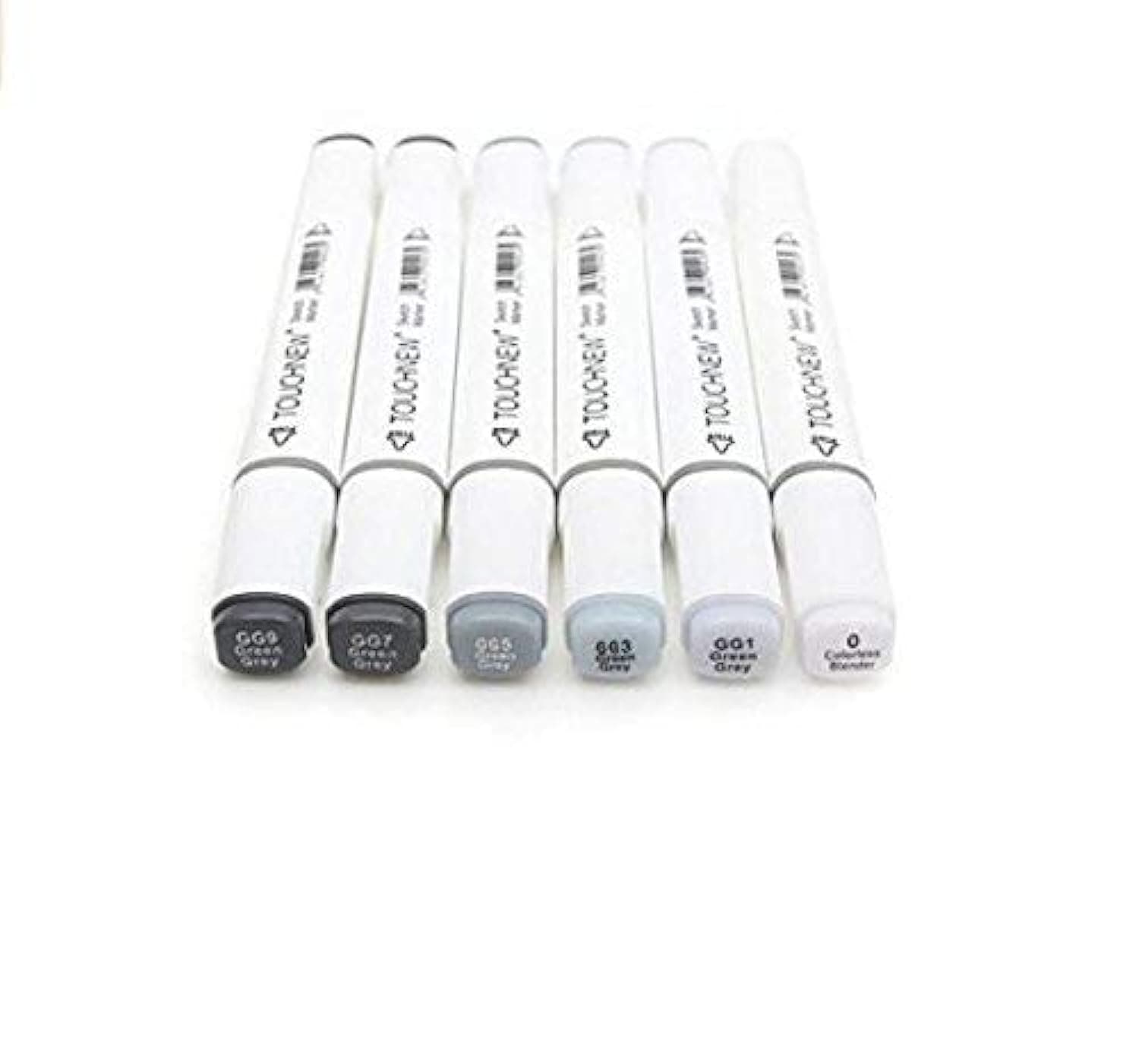 BEMLP 6 Colors Grayscale Art Marker Pen Double-Ended Sketch Markers Alcohol Based Ink Neutral Gray Tones Art Supplies (6 Colors Green gery style)