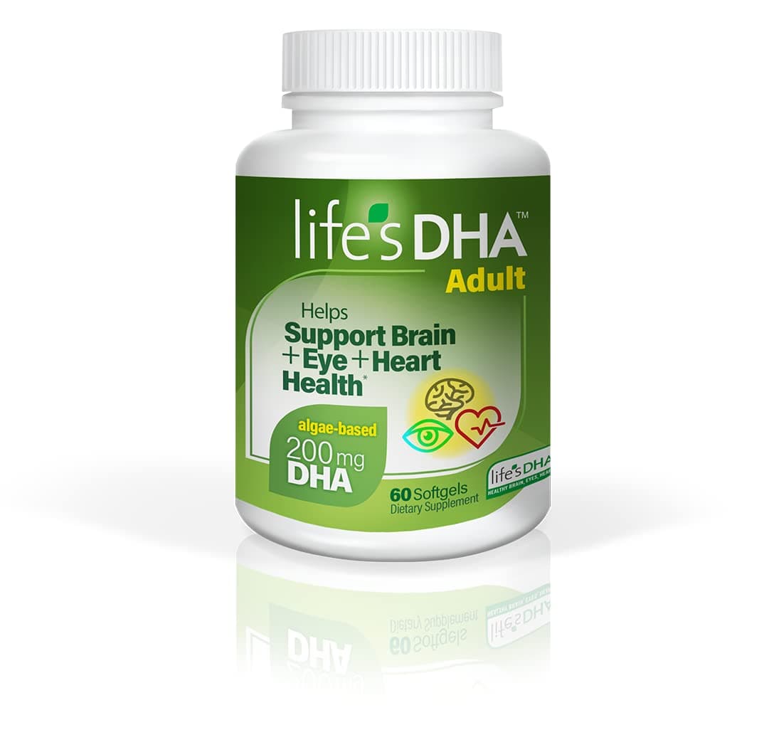 Life’s DHA All-Vegetarian DHA Dietary Supplement Supports a Healthy Brain, Eyes & Heart, Non-GMO From Sustainable Plant Source 200 mg of DHA Omega-3 60 Softgels