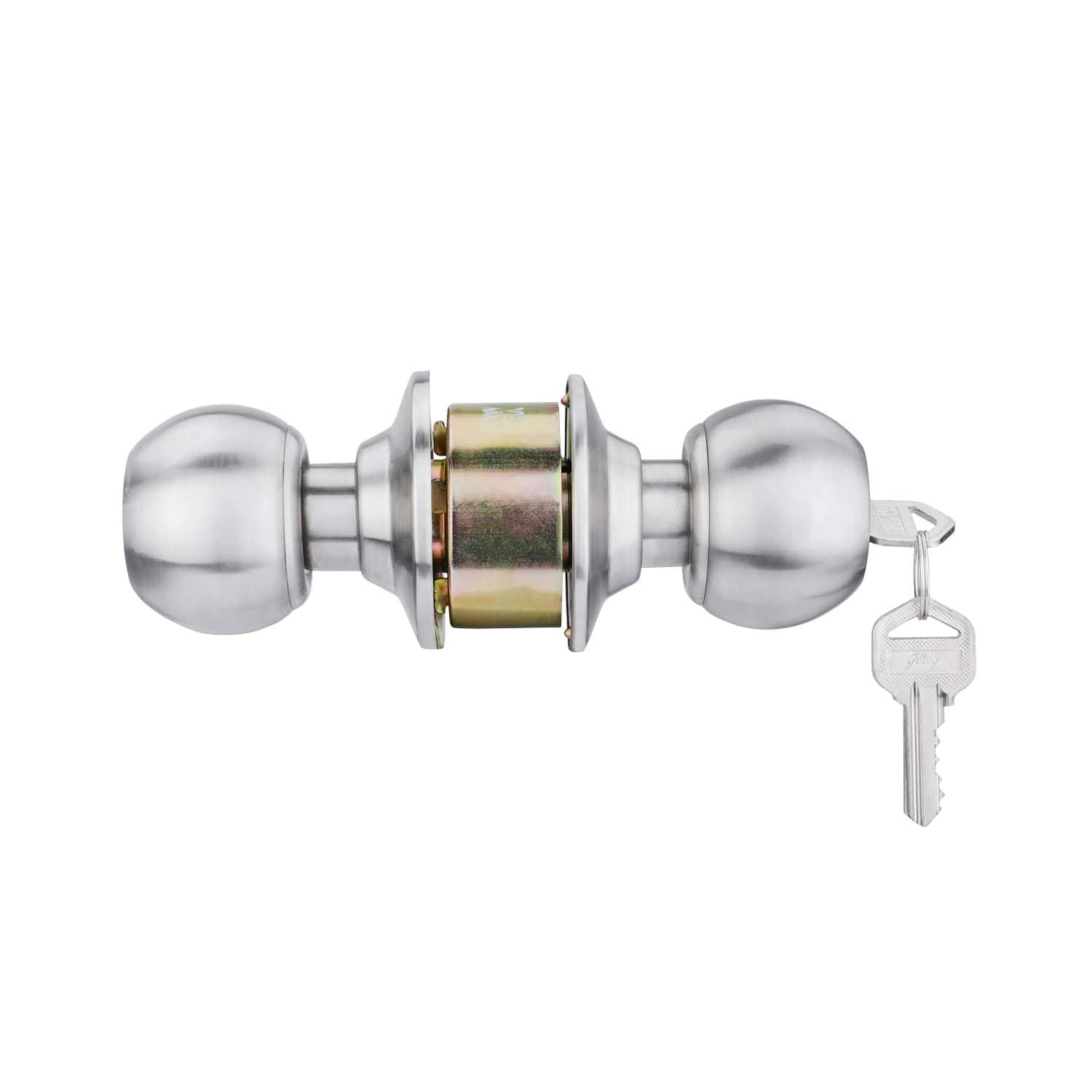 Cylindrical Lock | Classic Range | Keyed | 6cm (60mm) Backset | Stainless Steel Finish | for Internal Wooden Door | Left/Right Handed & Inside/Outside Opening