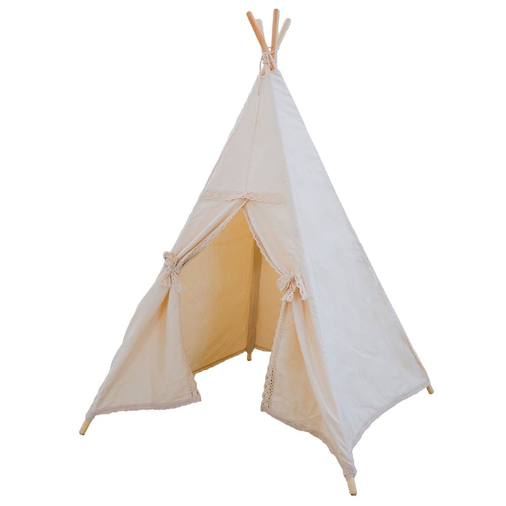 RONGFA Beige Lace indoor children teepee tent with no window
