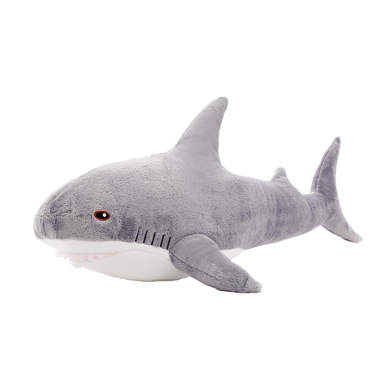 Plush Shark Toy Pillow, 31.4-inch Giant Shark Plush Animal Toy Super Soft and Cute Pillow Children’s Boys and Girls Room Decoration Bedtime Gift (80CM,Grey)