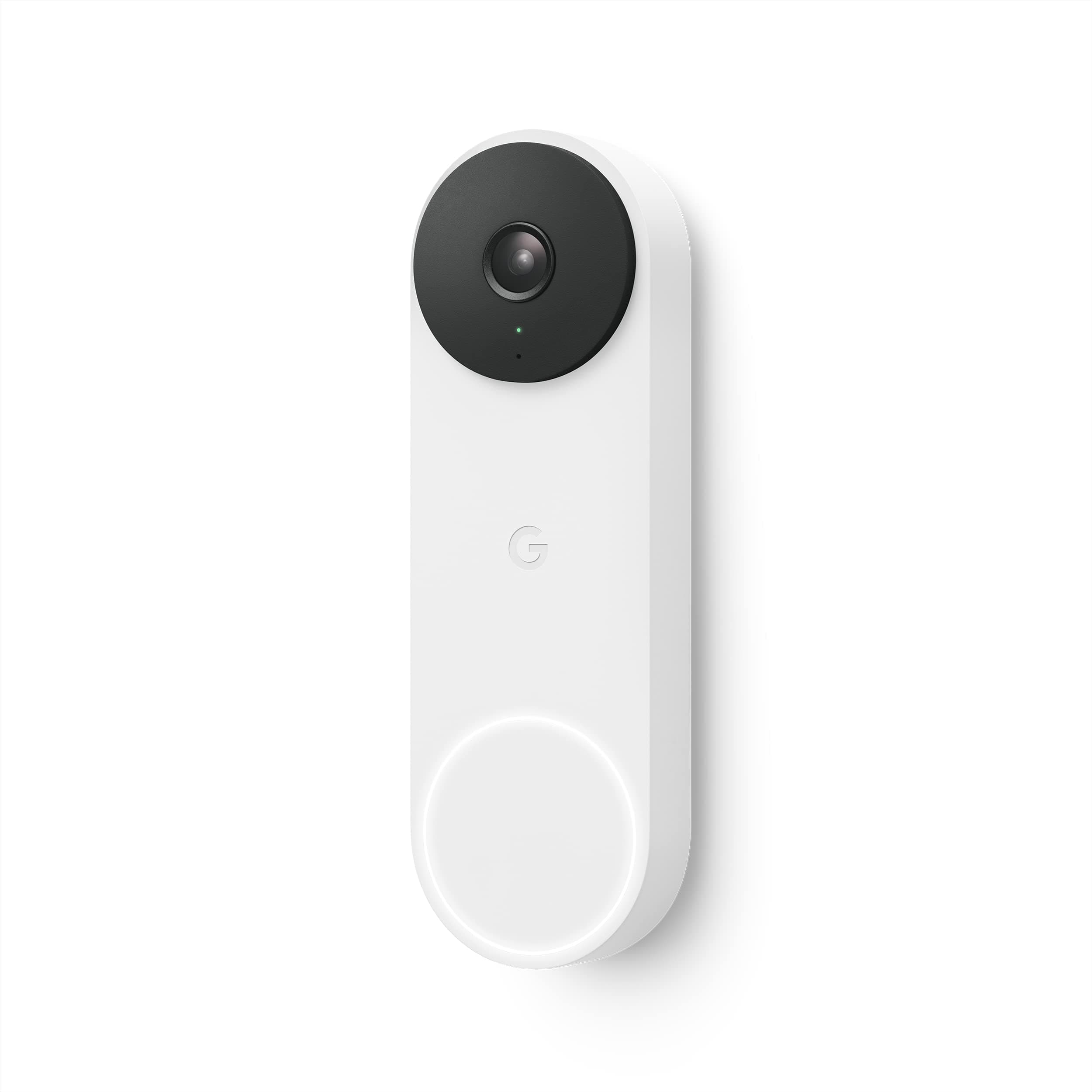 Nest Doorbell (Wired, 2nd Gen) - Wired Video Doorbell 1080p Camera - Doorbell Security Camera - Snow