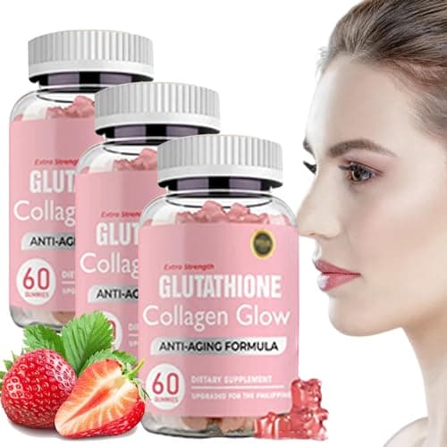 Glutathione Collagen Glow, Glutathione Collagen Glow Gummies, Korean Collagen Gummies to Rejuvenate Your Skin (3PCS)