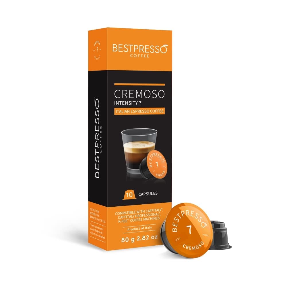 Coffee capsules compatible with Starbucks Verismo, Caffitaly, CBTL, K-fee systems 80 Pods (Cremoso)