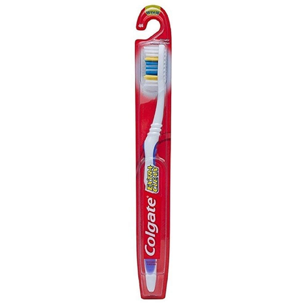 Colgate Extra Clean Toothbrush, Medium, Colors May Vary
