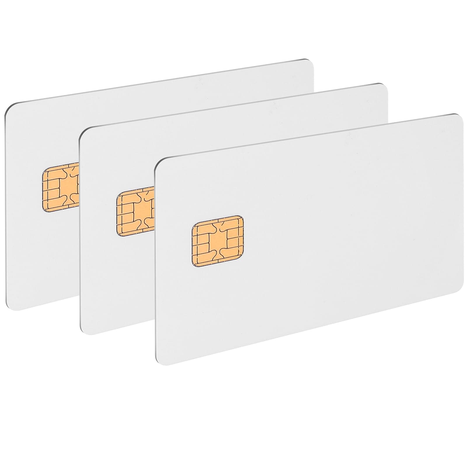 X-belmox J2a040 Chip Java Jcop Cards Unfused, J2a040 Unfused Blank Cards with 2 Track, 8.4mm HICO Magnetic Stripe, White Card Java Chip Silver Magnetic Strip - 3 Pack