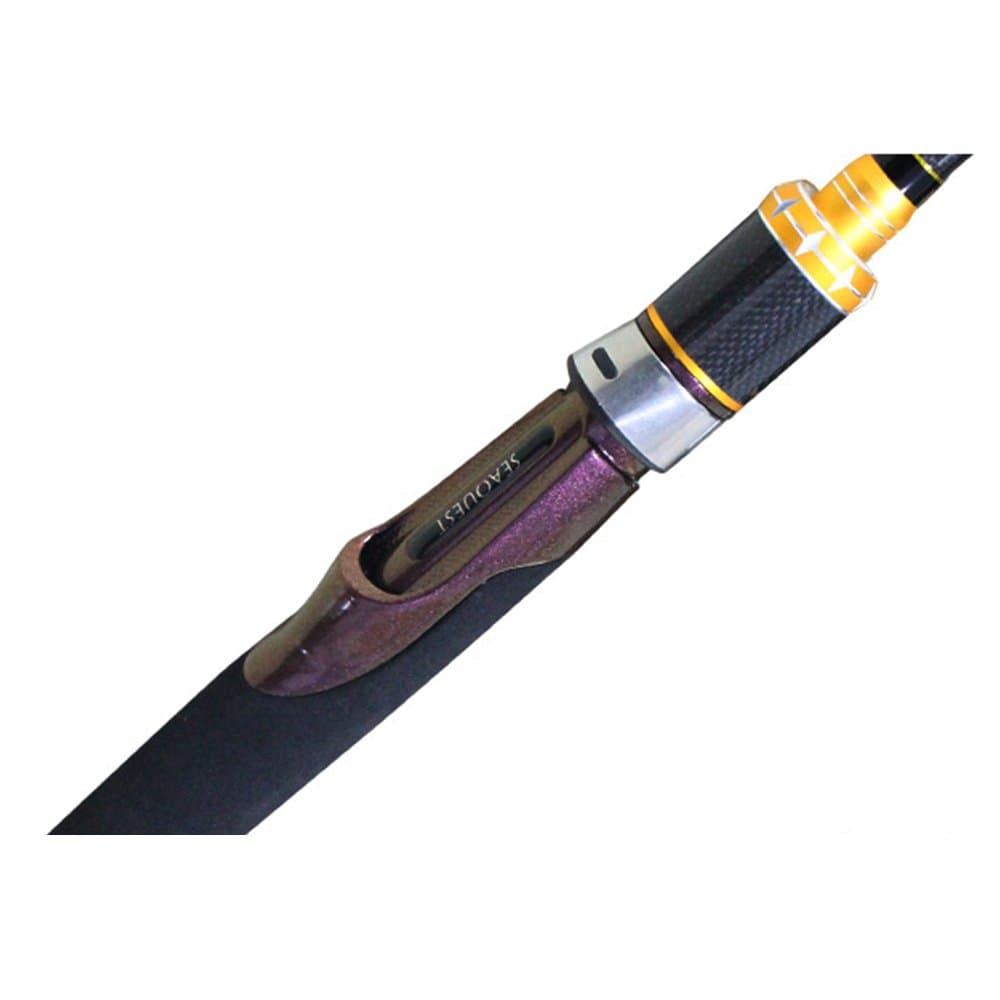 Seaquest Sea Surf Casting Fishing Rod Carbon Spinning "Hunting Shark Trout Fiber Fishing Rod 2.4 M Purple