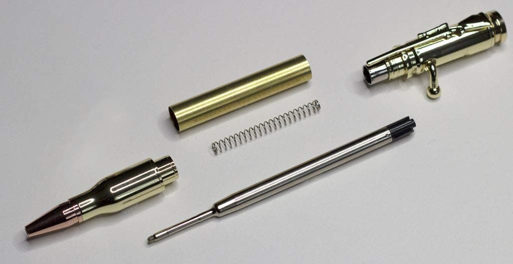 Bolt Action Pen Kit (Gold) (Full Size, NOT mini)
