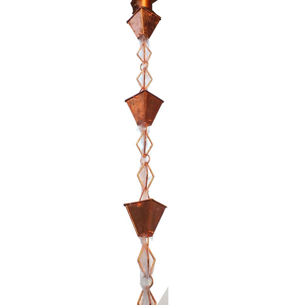Monarch Rain Chains 10007 Pure Copper Heavy Duty Heirloom Rain Chain