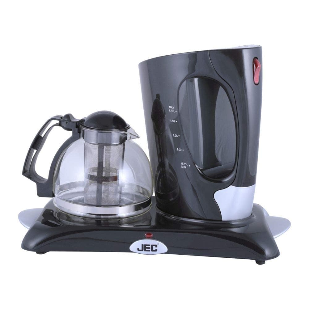 JEC 1.7 Liter Kettle and Tea pot - CKT-5015 Black & Grey