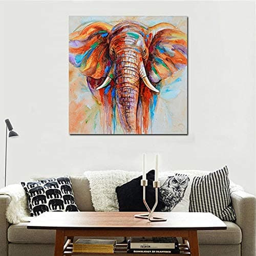 AFYKALIEE Wall Painting All4you Wall Art Painting Picture Multicolored Elephant Canvas Print Hanging Picture HD Unframed Home Decor