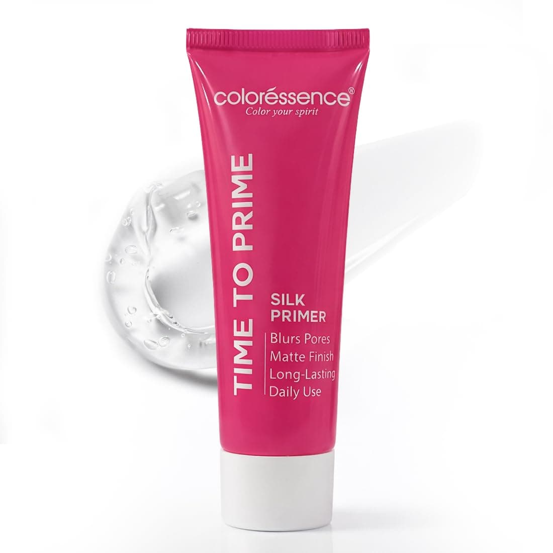 Time to Prime Silk Primer for Face Makeup, 30ml | Blurs Pores | For All Skin Types | Matte Finish | Long Lasting | Enriched with Vitamin E & Wheatgerm Oil Extracts