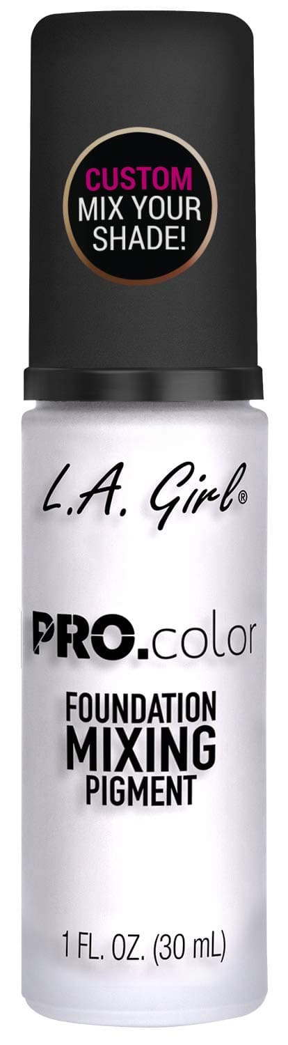 L.A. Girl PRO.Color FOUNDATION MIXING PIGMENT White 30ml – Customise and Correct Foundation Shades, Lightweight Coverage, Alcohol Free, Paraben Free, Long Lasting Blendable Formula