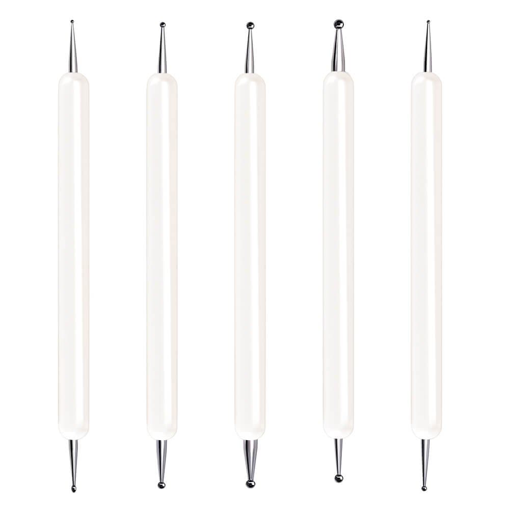 Selizo 5 Pcs Embossing Stylus Set with Different Size Double End Tracing Dotting Tool Stylus for Carbon Transfer Paper Mandala Rock Painting, Pottery Clay Craft, Embossing Art