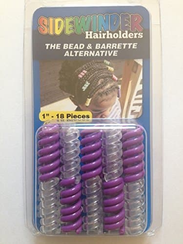 1” Barrettes/Beads Hair Accessory for Girls - 18 Pieces Each - Violet/Clear