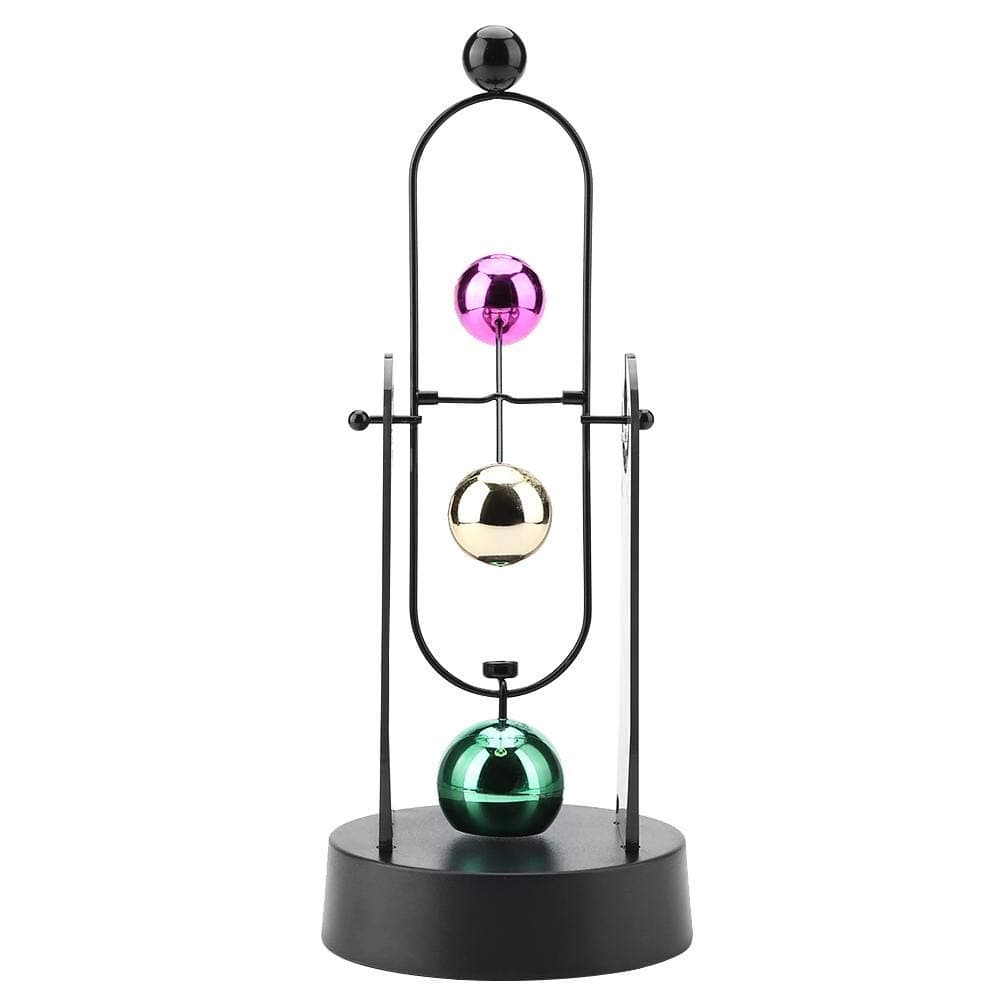 Hztyyier 10x27CM Perpetual Motion Swinging Art Electronic Shake Wiggle Device Swinging Balance Balls Physics Science Desk Decor