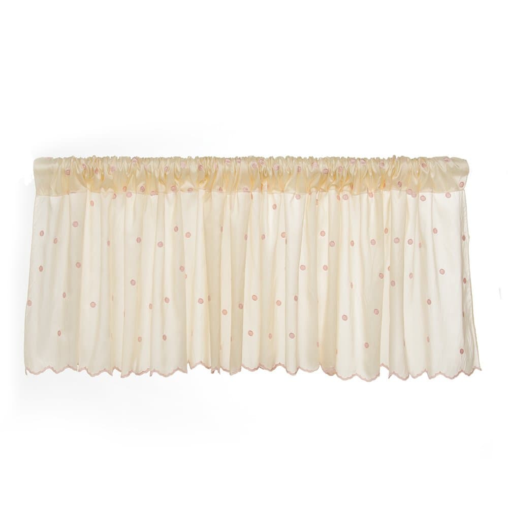 Glenna Jean Florence Window Valance, Taupe/Pink