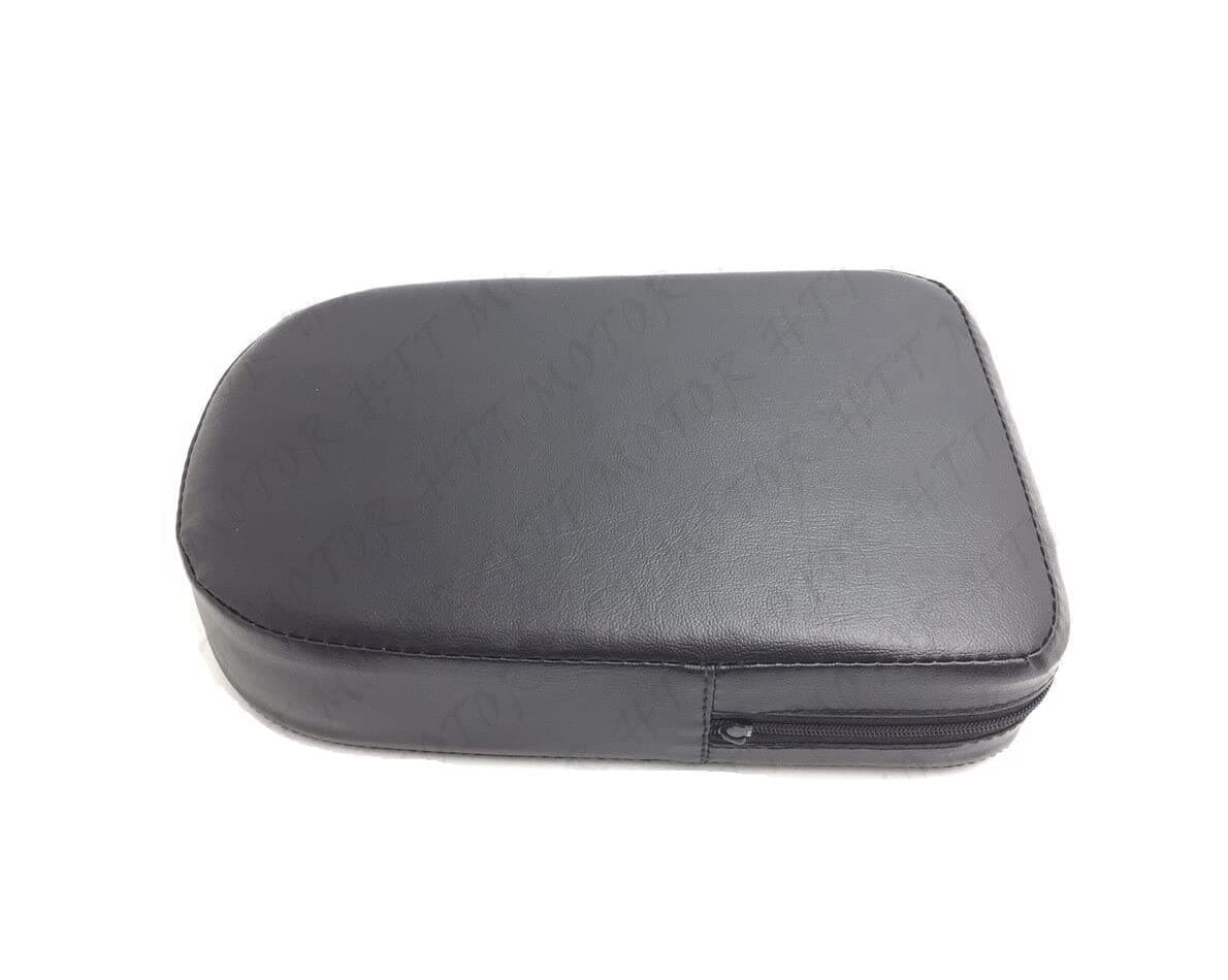 HTTMTCHION-M Size1 Black Rectangular Backrest Sissy Bar Cushion Pad Compatible with Kawasaki Honda Suzuki Harley