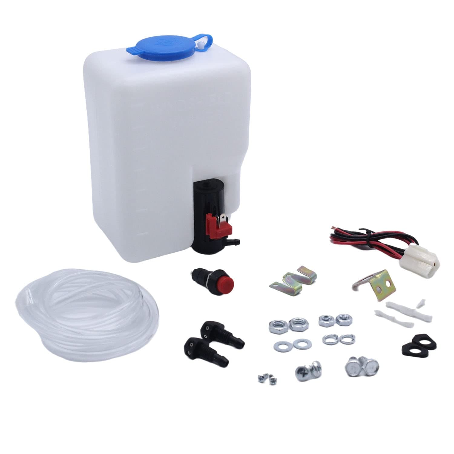 Universal Car Windshield Washer Pump Kit Windshield Washer Pump Reservoir Kit 12V