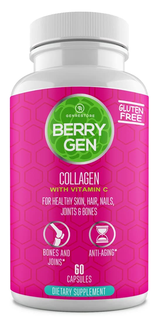 Collagen Peptides Supplement with Vitamin C, Biotin, and Hyaluronic Acid - 60 Capsules - Natural Formula - Supports Joints, Hair, Skin, and Nails - Made in The USA