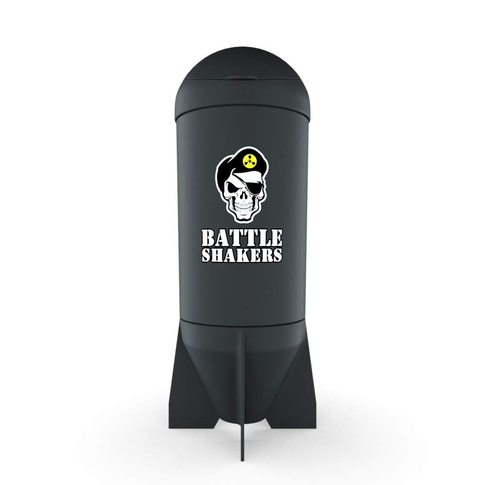 Missile | Military Themed Shaker Bottle | Leak-Proof Protein Cup with Storage Compartment | Mix Protein Powders & More | Durable & Dishwasher Safe | 20 Oz