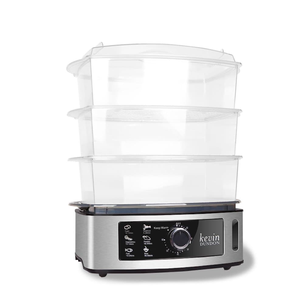 Kevin Dundon Electric Food Steamer, 15-Quart, Silver