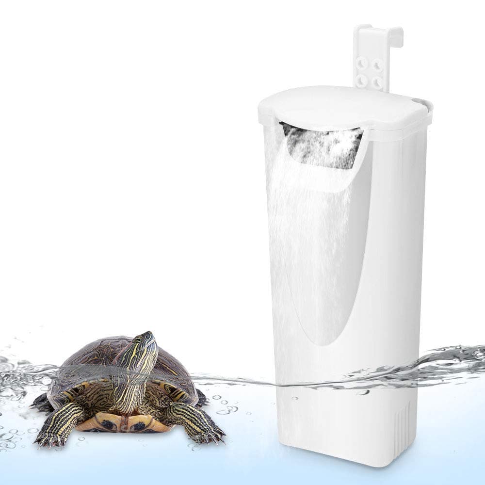 Silent Internal Aquarium Filter - Waterfall Turtle Filter with 3W Low Level Water Clean Pump Filtration for Small Fish Tank Aquariums