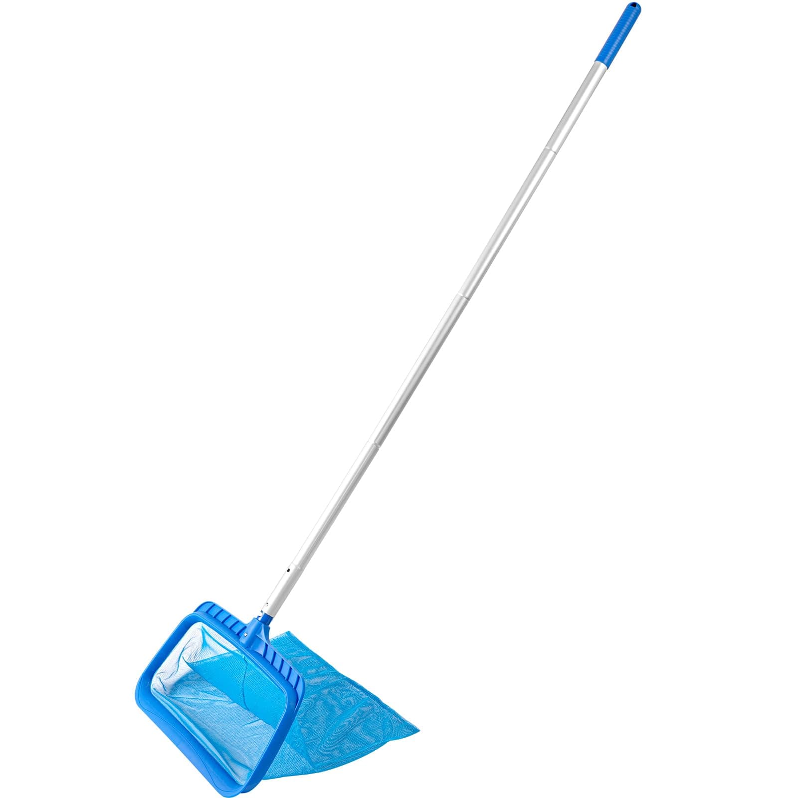 Pool Skimmer - Pool Net with Pole, 4 Section, 26.4"-66.5" Thick Adjustable Telescopic Pole & Fine Mesh Pool Skimmer Net,Larger Capacity Pool Nets for Cleaning, Durable Deep Rake Pool Net Skimmer