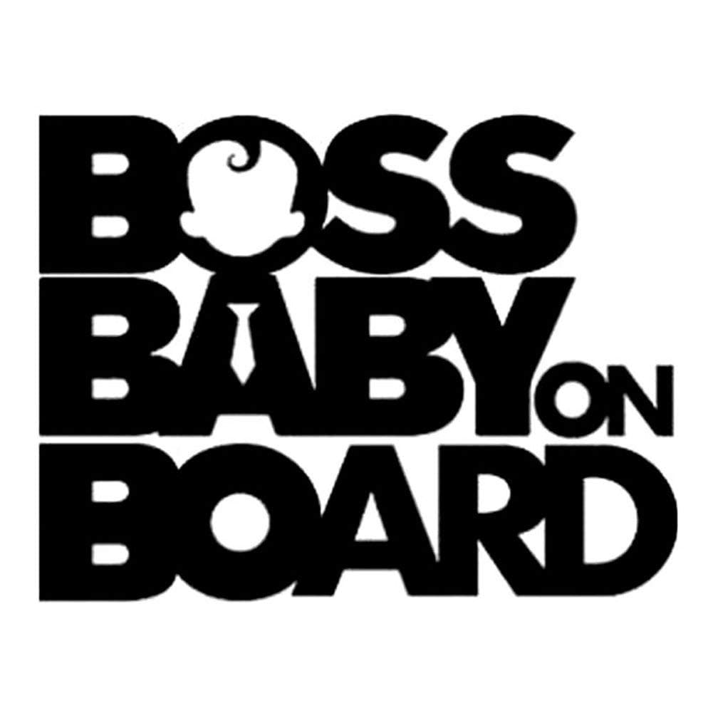 Porfeet Car Sticker, Boss Baby On Board Car-Styling Vehicle Body Window Reflective Sticker Decals Black