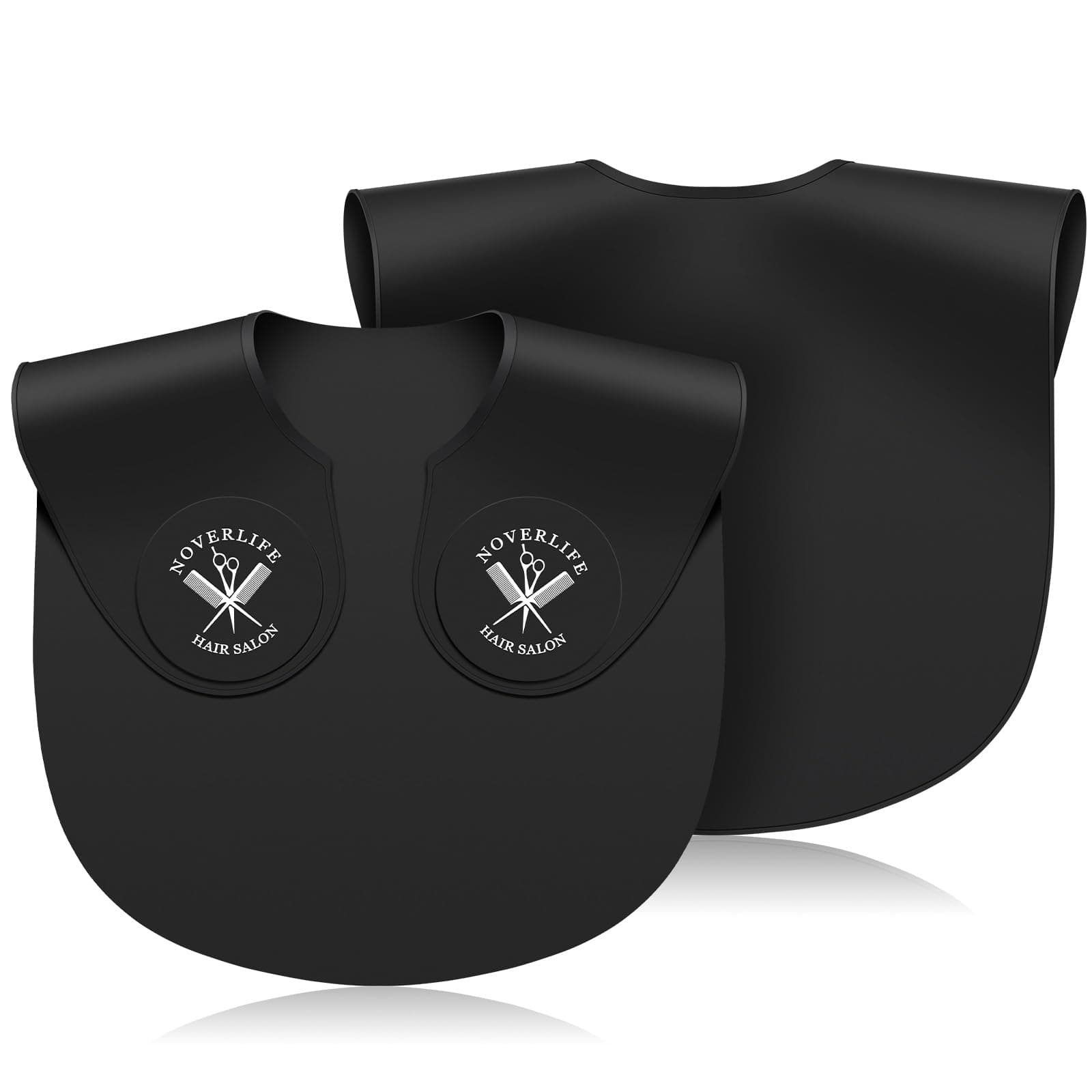 Noverlife Black Hair Cutting Collar, Silicone Guide Capes Rubber Neck For Hairstylist, Weighted Dye Collar Haircut Guard Shield, Wrap Pad Salon