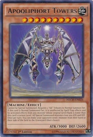 YU-GI-OH! - Apoqliphort Towers (NECH-EN026) - The New Challengers - 1st Edition - Rare