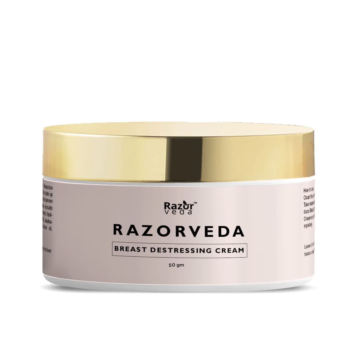 - Razorveda Destressing Cream for Women - With Hyaluronic Acid and Vitamin E | Body Massage Cream - 50gm