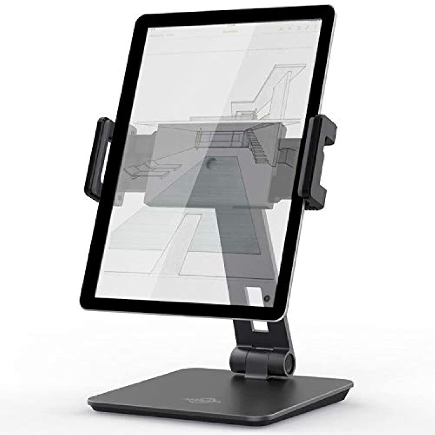 KABCON Tablet iPad Stand,Tightness Adjustable Aluminum Alloy Tablet Stand for Desk, 360° Swivel Foldable Tablets Stands Dock for 4''-14''Tablets/Phone, iPad Series,Samsung Galaxy Tabs,Kindle Fire,Etc.