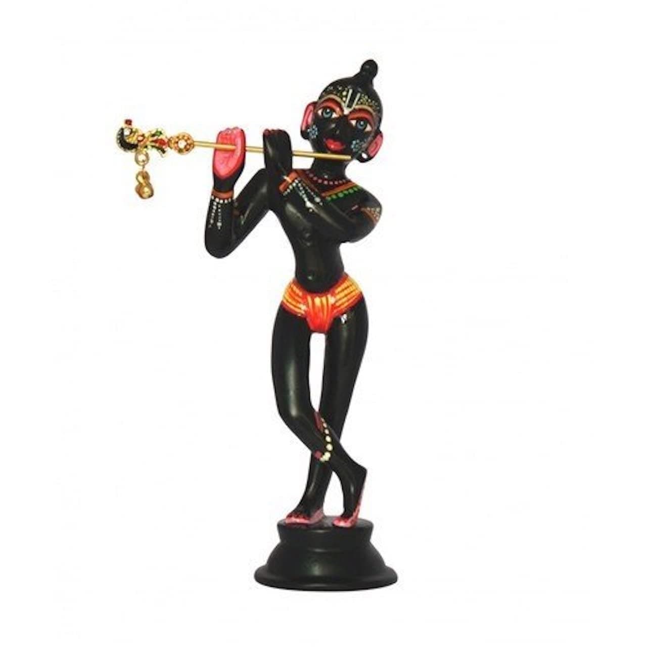 Brass Ashta Dhatu Lord Krishna Black Idol/Banke Bihari/Radha Raman 5 inches