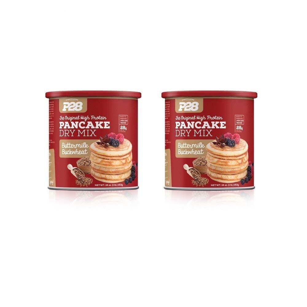 P28 Foods High Protein Pancake Dry Mix Buttermilk Buckwheat -- (2 Pack of 16 oz)