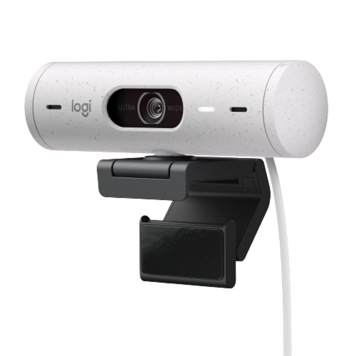 Logitech Brio 500 Full HD Webcam with Auto Light Correction,Show Mode, Dual Noise Reduction Mics, Privacy Cover, Works Microsoft Teams, Google Meet, Zoom, USB-C Cable - Off White