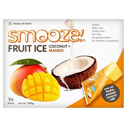 Smooze All Natural Fruit Ice Lollies Mango and Coconut Milk 65 ml (Pack of 3, Total 15)