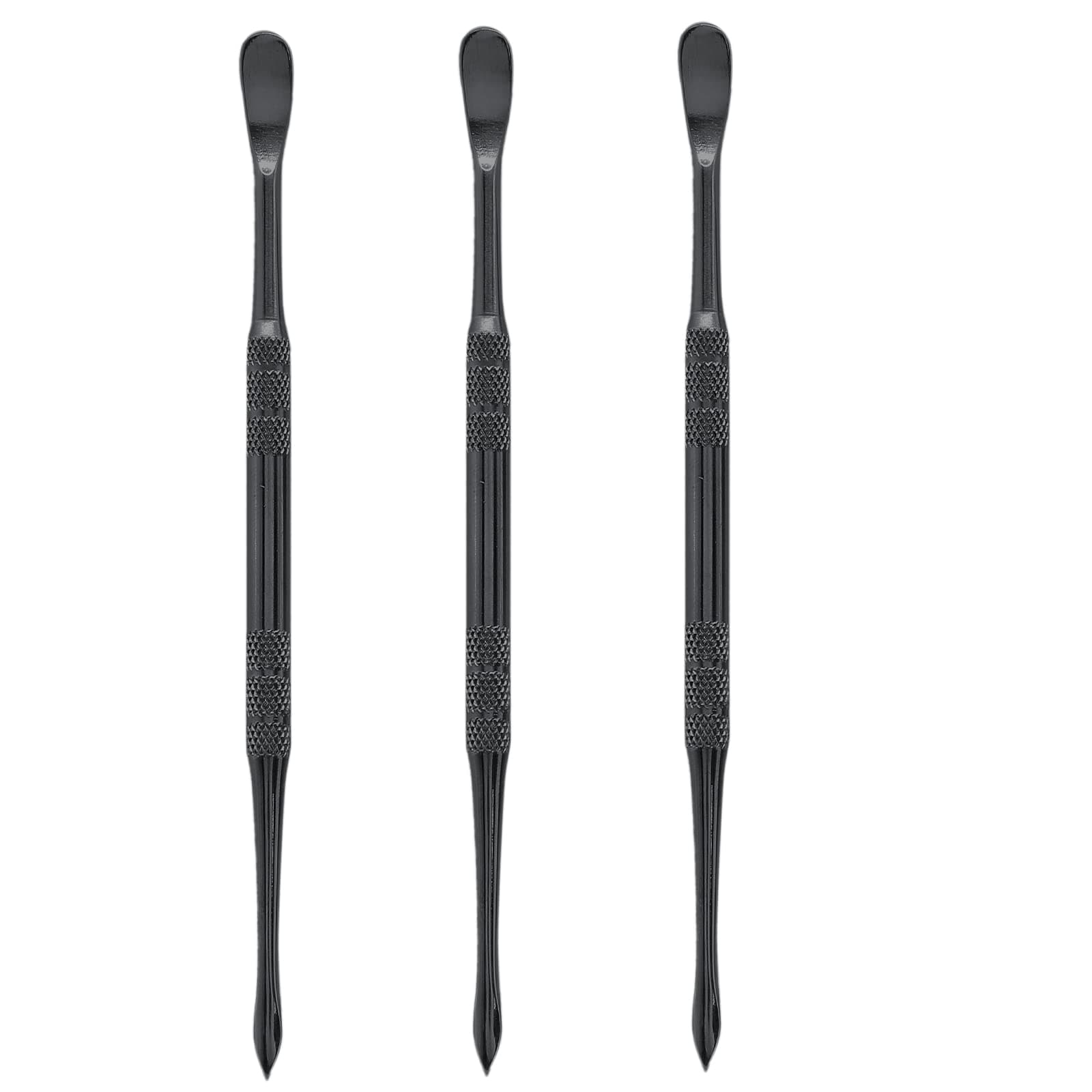 3PCS Wax Carving Tools, Stainless Steel Wax Tool Carving Tool Kit, Double-Headed Sculpting Tool Spoon, Black