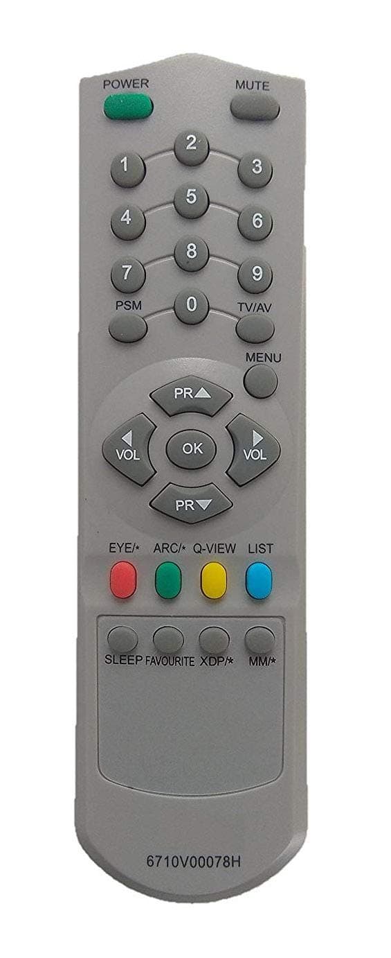 HDF TV Remote Control Compatible for LG CRT TV | Television Remote No. 6710V00078H - Please Match The Image with Your Old Remote