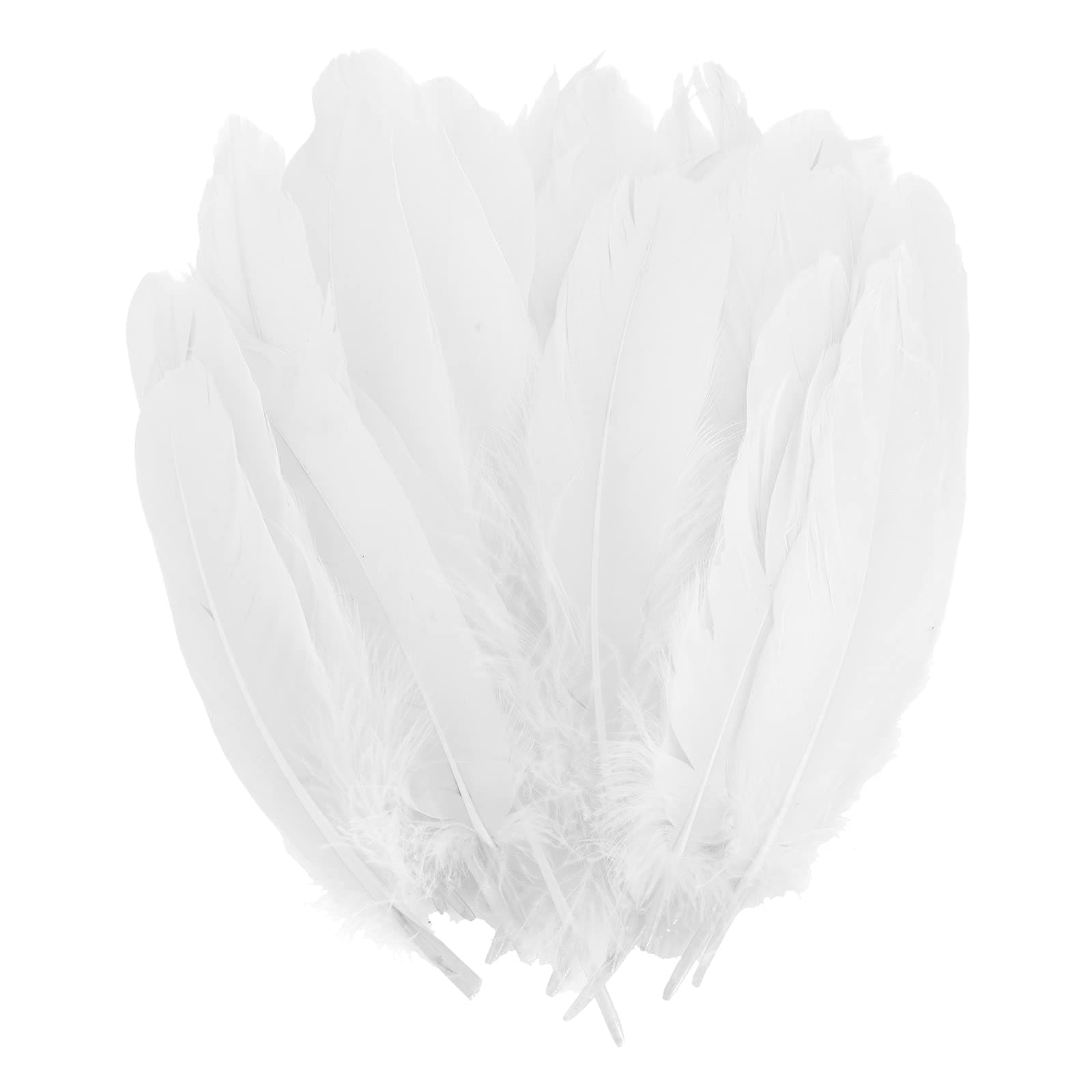 HaiMay 400 Pieces White Feathers for Craft Wedding Home Party Decorations, 6-8 Inches Goose Feathers White Craft Feathers