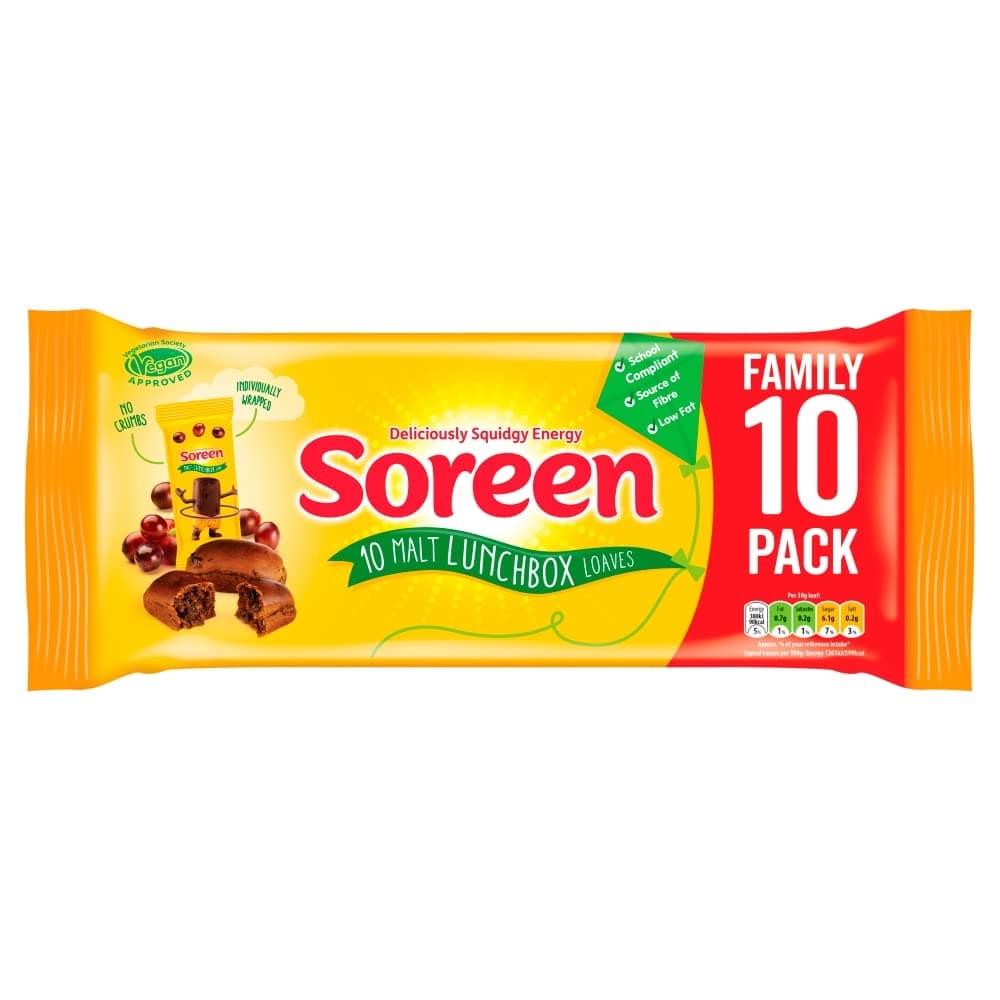 Soreen 10 Malt Lunchbox Loaves Family Pack 300g