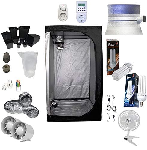 Hydroponic Grow Room Kit 200W CFL Growth & Flowering - Tent 100x100x200 - Pearlpro