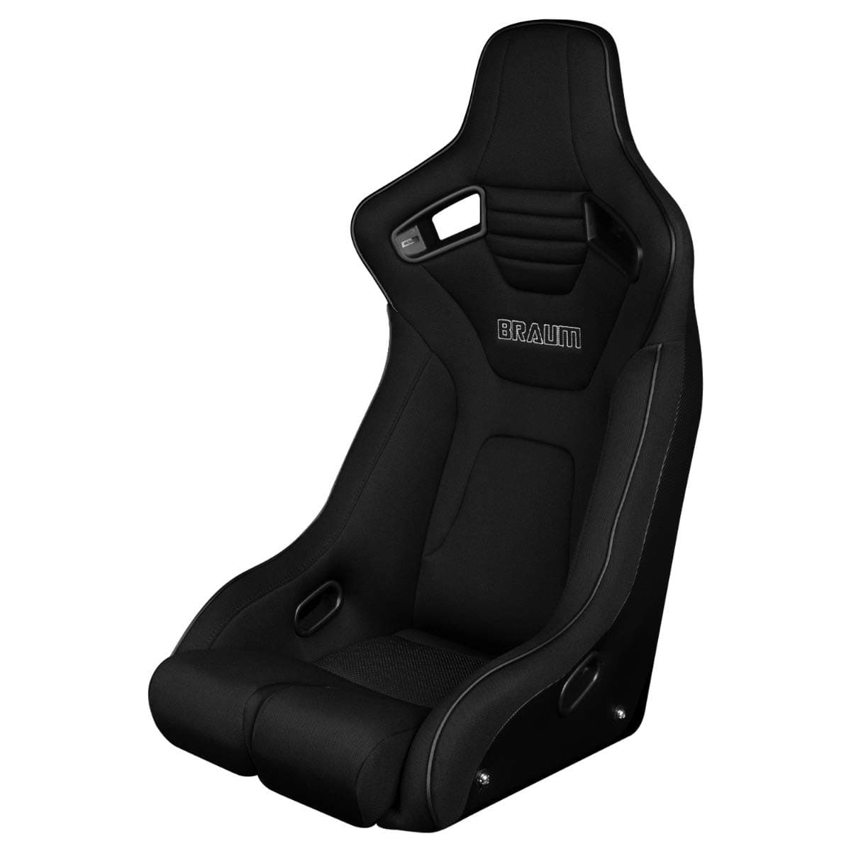 Braum - Black Cloth ELITE-R Series Fixed Back Racing Seat With Black Piping (BRR1R-BKBS)