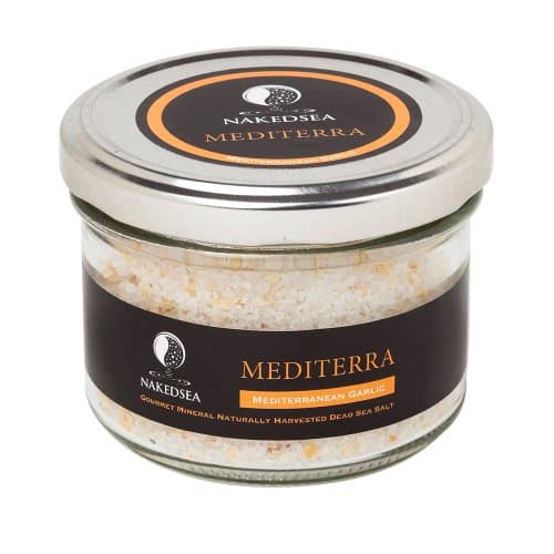 Mediterra Jar - Mediterranean Garlic - Gourmet Dead Sea Salt (8.1 oz)